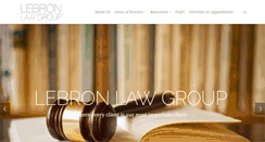 Desktop Screenshot of lebronlawgroup.com