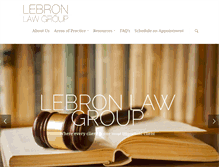 Tablet Screenshot of lebronlawgroup.com